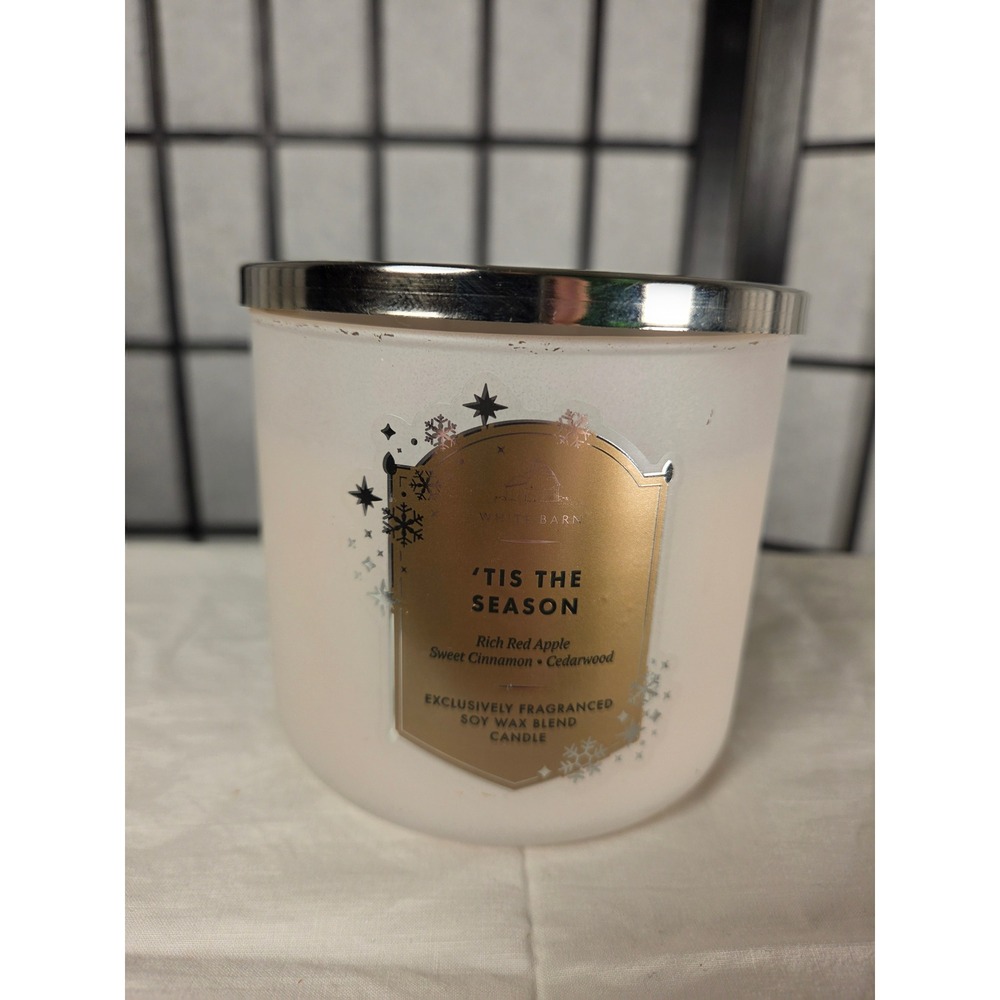 White Barn Tis The Season 3-Wick Candle 14.5oz Apple Cinnamon Cedarwood